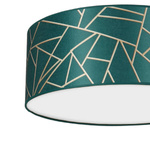 Lampa sufitowa ZIGGY GREEN, MLP7579, 60 cm, butelkowa zieleń/złoty, 3x60W E27