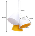 Lampa wisząca do pokoju dziecka biało- pomarańczowa  