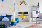 Lampa sufitowa do pokoju dziecięcego kolorowa  Mondo 5 Mix1 Loft Led