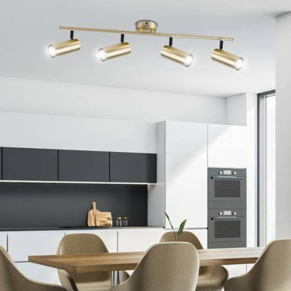 Lampa mosiądz ścienna/sufitowa listwa 4x15W Colly 94-01740