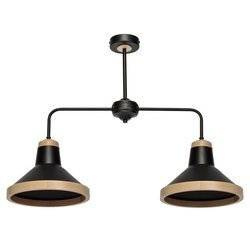 Lampa sufitowa SALMA BLACK / WOOD 2xE27 60W