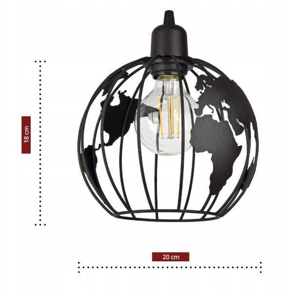  Lampa sufitowa do pokoju chłopca i dziewczynki  niebieska Edison Globus 3