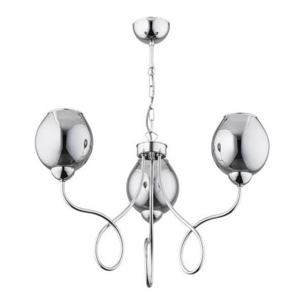 Lampa wisząca do salonu FIOLA 3x E27 wys. 75cm | chrom