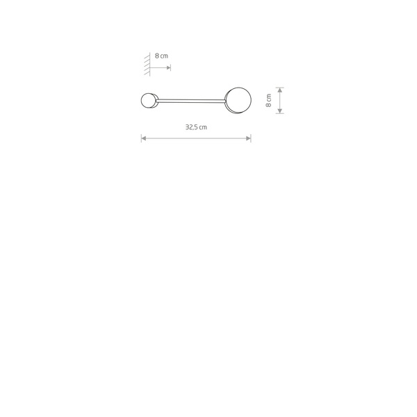 Kinkiet wewnętrzny do biura ORBIT I GX53 8W LED szer. 32cm | biały