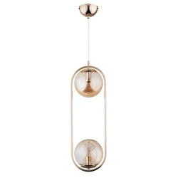 Lampa wisząca ALFA OVAL DUAL ZŁOTA 2xE14 19cm | 62250