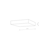 Plafon LID SQUARE LED 10431 35W 4000K | Biały