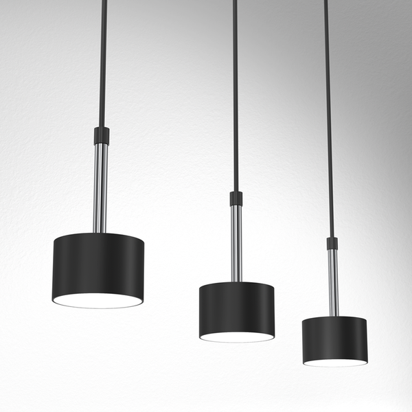 Lampa wisząca ARENA, MLP7785, czarny/srebrny, 3x11W GX53