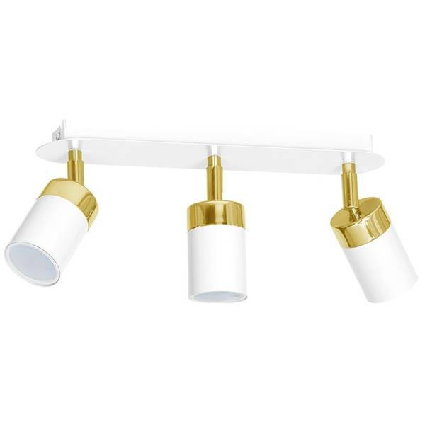 Lampa sufitowa spot JOKER WHITE/GOLD biało złoty 3xGU10