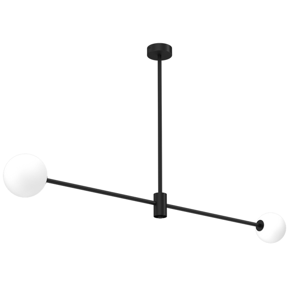 Lampa sufitowa DORI, MLP8574, czarna z białymi kloszami, 2x8W G9