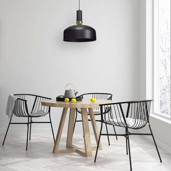 Nowoczesna lampa wisząca MALMO BLACK/GOLD 1xE27 MLP6198