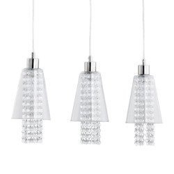 Lampa wisząca listwa kryształowa MARINE chrom/transparentny szer. 50cm