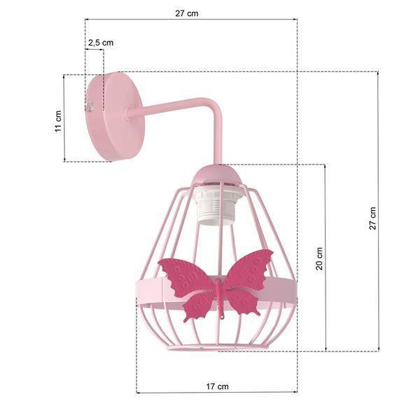 Kinkiet KAGO PINK 1XE27 MLP4926