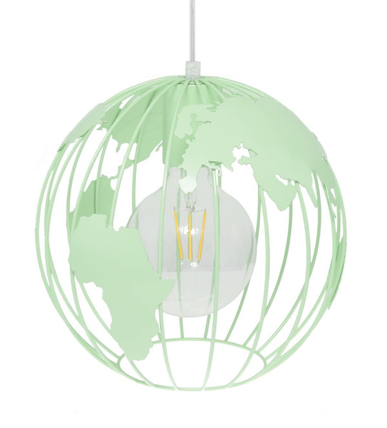 Lampa sufitowa do pokoju dziecięcego seledynowa pastelowe kolory Globus 1XE27 Led 