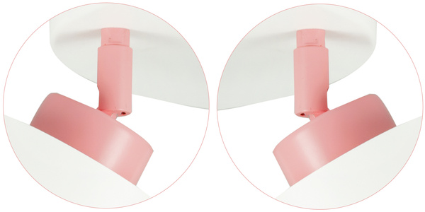 Lampa sufitowa do pokoju dziewczynki biało - różowa w gwiazdki 3xE27 led