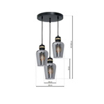 Lampa wisząca koło RICHMOND BLACK / GOLD MLP6541