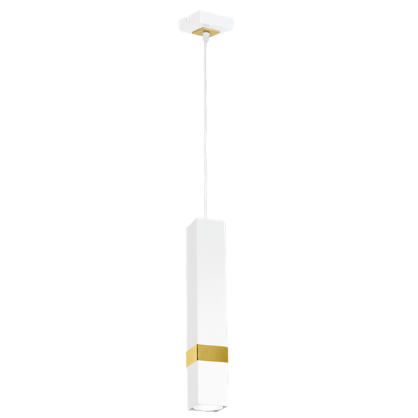 Nowoczesna lampa wisząca VIDAR WHITE/GOLD 1xGU10 MLP6275