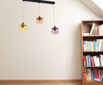 Lampa wisząca do pokoju chłopca i dziewczynki kolorowa w stylu loft Linka Edison Koszyk 3