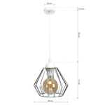 INDUSTRIALNA lampa wisząca NORMAN WHITE 1xE27 MLP6260