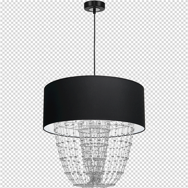 Nowoczesna lampa wisząca ALMERIA BLACK/CHROME 1xE27 MLP6432