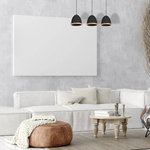 Lampa wisząca nowoczesna zwis STUDIO III czarny szer. 65cm