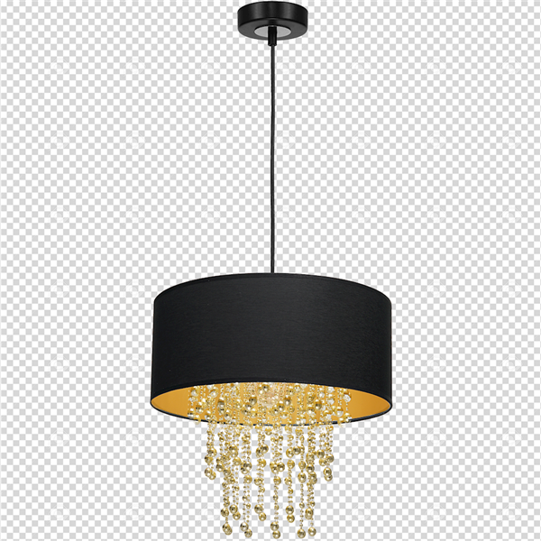 Nowoczesna lampa wisząca ALMERIA BLACK/GOLD 1xE27 MLP6441