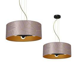 Lampa wisząca ZIGGY PINK Gold/Pink 3xE27