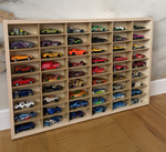 Półka na resoraki Hot Wheels drewniana organizer do pokoju dziecka 54 naturalna 
