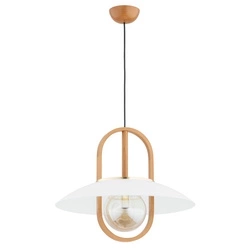 Lampa wisząca ALFA MARGO BIG DREWNIANA 1xE27 47cm | 61183