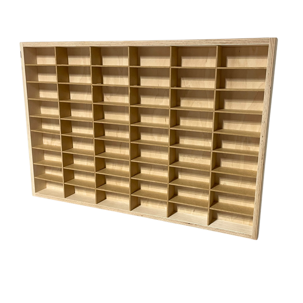 Półka na resoraki Hot Wheels drewniana organizer do pokoju dziecka 54 naturalna 