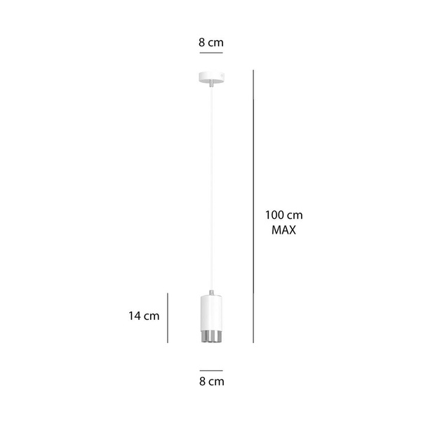 FUMIKO 1 WH/CHROME