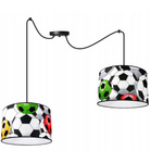 Lampa sufitowa do pokoju chłopca z motywem piłki nożnej typu pająk 2xE27 Led
