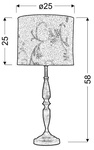 Lampka stołowa gabinetowa beżowa 60W E27 Safari 41-03393