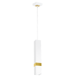 Nowoczesna lampa wisząca VIDAR WHITE/GOLD 1xGU10 MLP6275