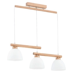 Lampa wisząca ALFA DENVER DREWNIANA 3xE27 18cm | 63041