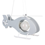 Lampa sufitowa do pokoju dziecka Helikopter szary 1xE27 Led 