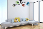 Lampa sufitowa do pokoju dziecka kolorowa Edison Koszyk 4