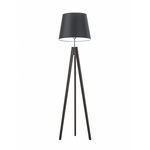Podłogowa lampa drewniana do pokoju dziecka ARUBA brązowy klosz.