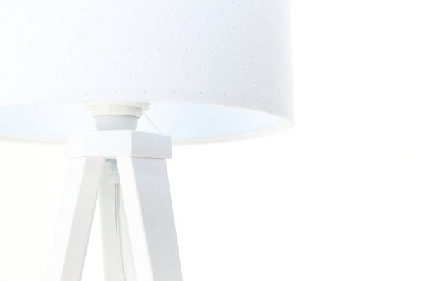 Biała lampa stołowa do pokoju chłopca i dziewczynki trójnóg Jasmine 