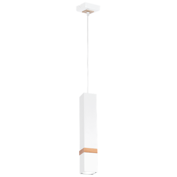 Lampa wisząca nowoczesna VIDAR I biały szer. 8cm