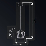 Lampa wisząca VINTAGE ROSSO BLACK