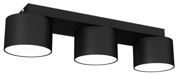 Lampa sufitowa listwa DIXIE BLACK 3x GX53 szer. 34m | czarny