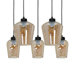 Nowoczesna lampa wisząca prostokąt SANTIAGO AMBER MLP6617