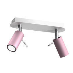 Lampa sufitowa PRESTON PINK/WHITE 2x mini GU10