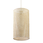 Lampa w stylu Boho Rotang z naturalnego ratanu- średnica 25 cm 