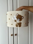 Lampa wisząca do pokoju dziecka Miś w tylu boho średnica 35 cm Led 