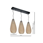 Lampa wisząca listwa kropla PETRA bursztynowy ML5483