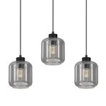 Lampa wisząca SOMBRA SMOKED, MLP8374, czarny/dymiony, 3x60W E27