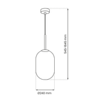 Lampa wisząca ALIAS GOLD 1xE14 fi 240