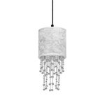 Nowoczesna lampa wisząca ALMERIA SILVER/BLACK 1xE27 MLP6434