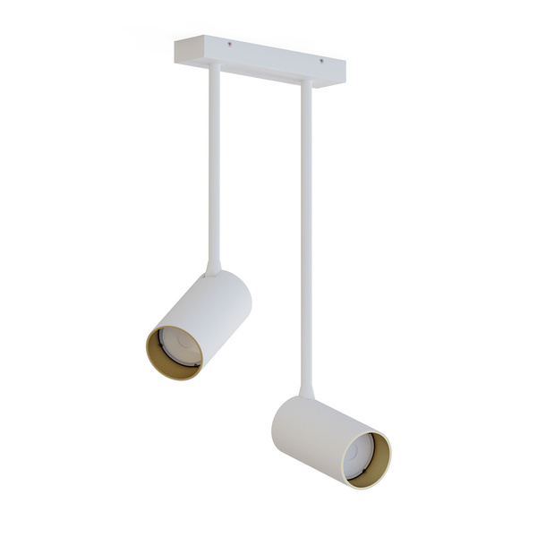 Lampa 2 punktowa natynkowa MONO LONG II 10W GU10 | biały złoty